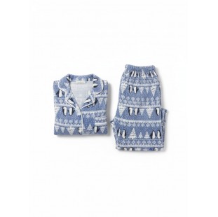 Blue Winter Printed Pajamas